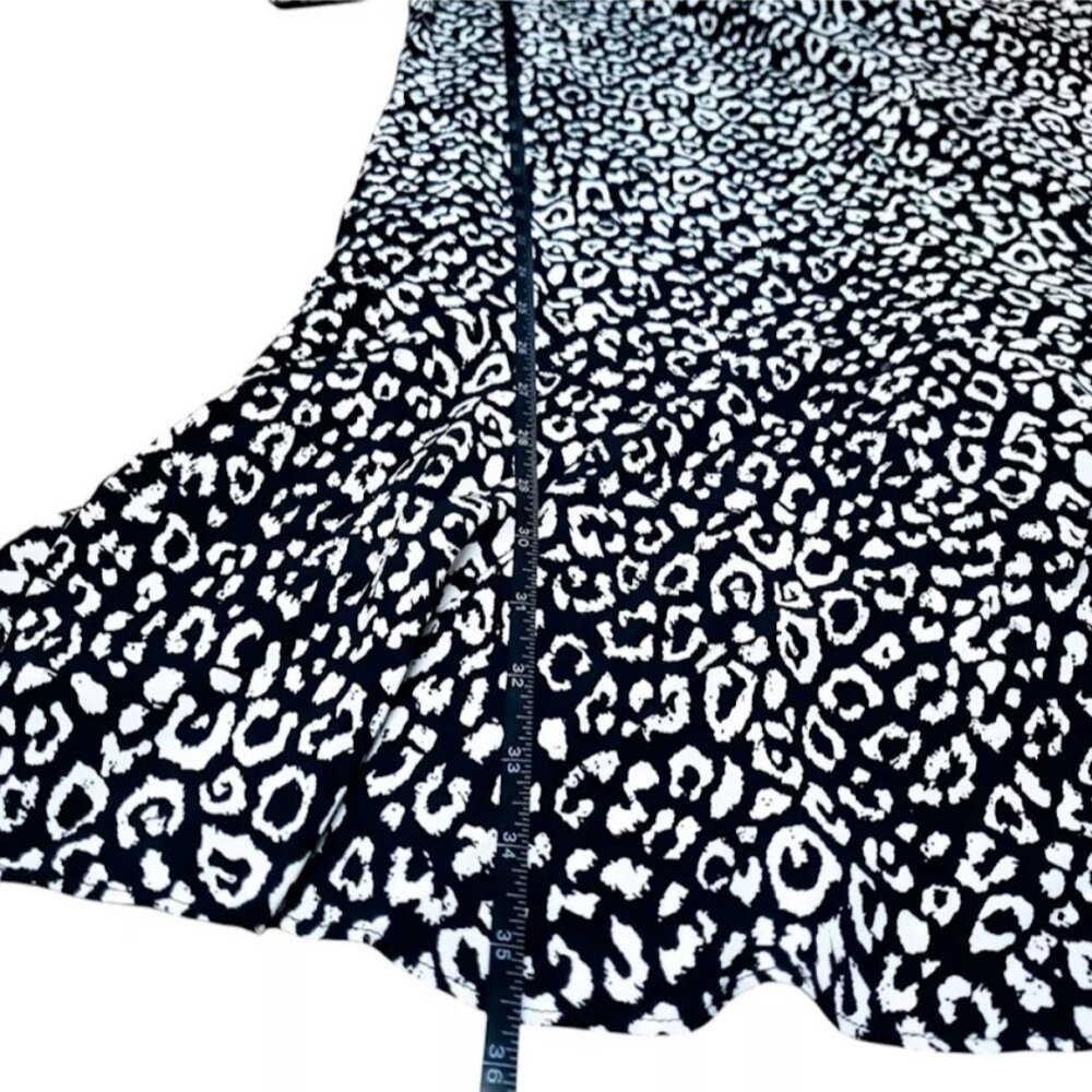 JOIE Angeni Dress, Black White Leopard Cheetah Print Puff Sleeve Casual Boho, S - Picture 12 of 16